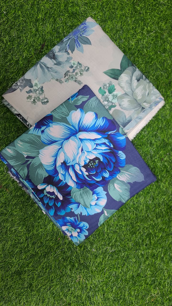 Allover Linen Bana Dora Printed 3Pc