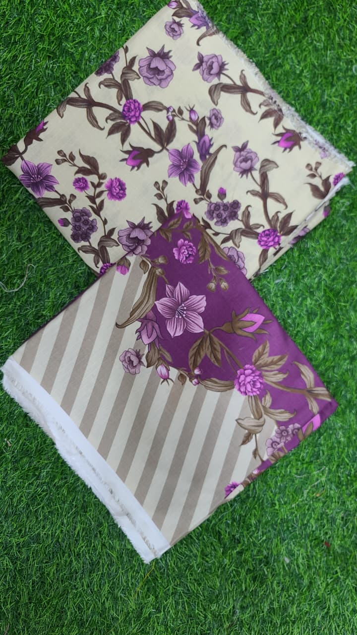 Allover Linen Bana Dora Printed 3Pc