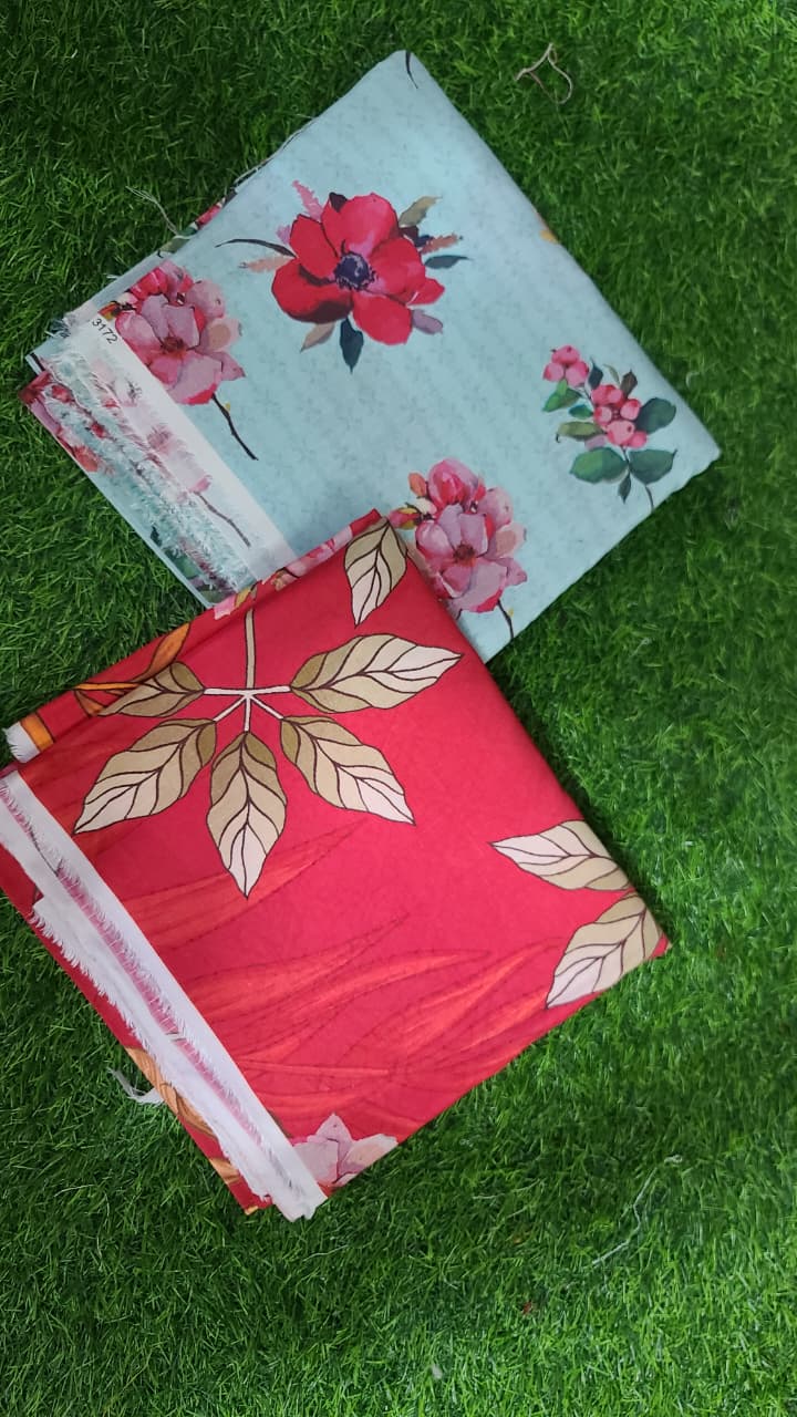 Allover Linen Bana Dora Printed 3Pc