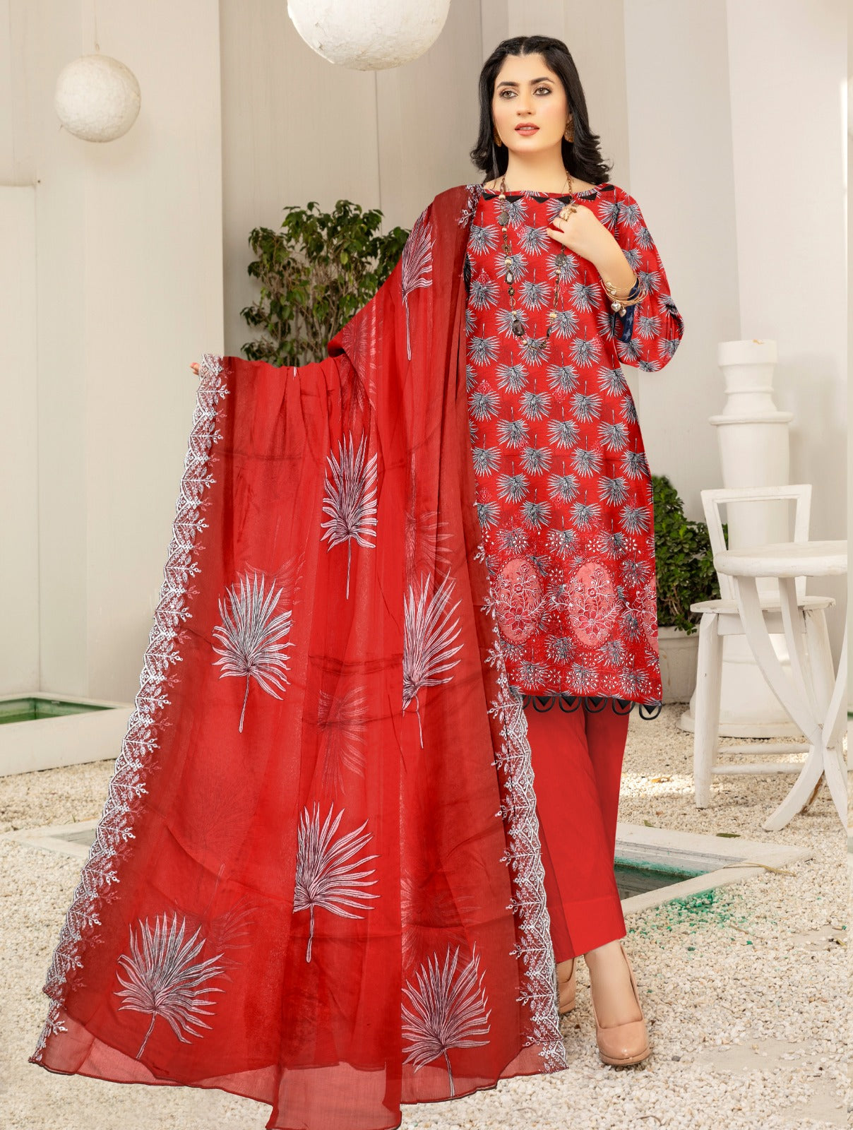 Linen Bana Doriya Applic 3Pc Suite