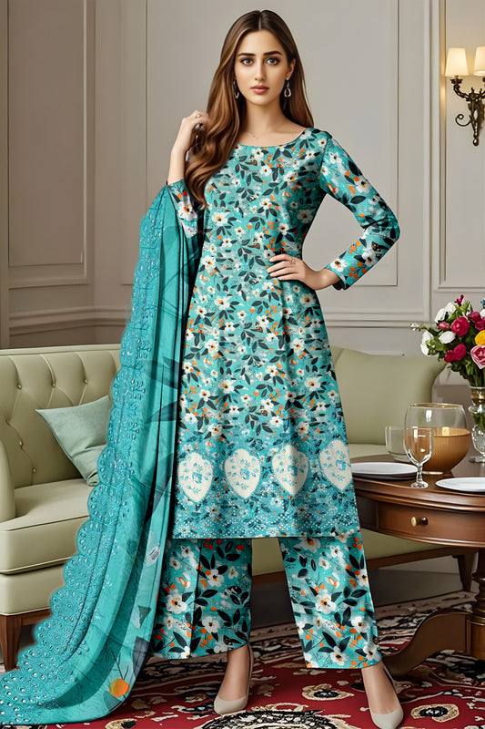Doriya Viscose Applic Emb 3Pc