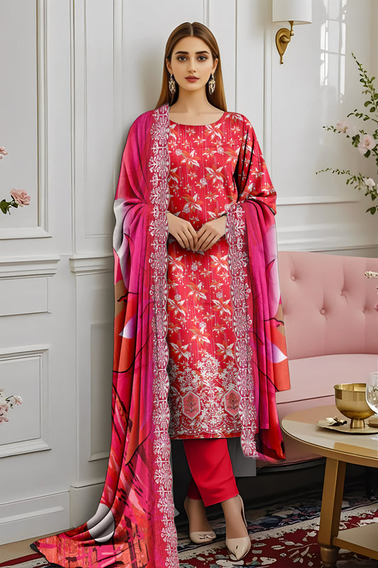 Doriya Viscose Applic Emb 3Pc