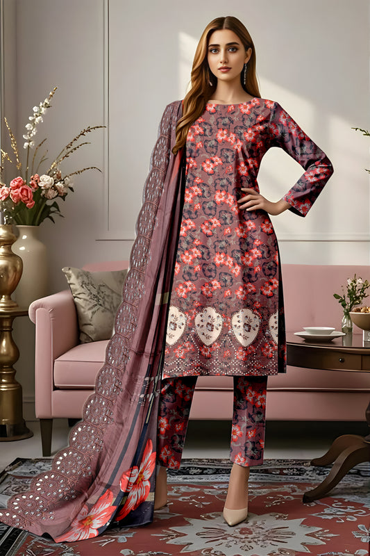 Doriya Viscose Applic Emb 3Pc