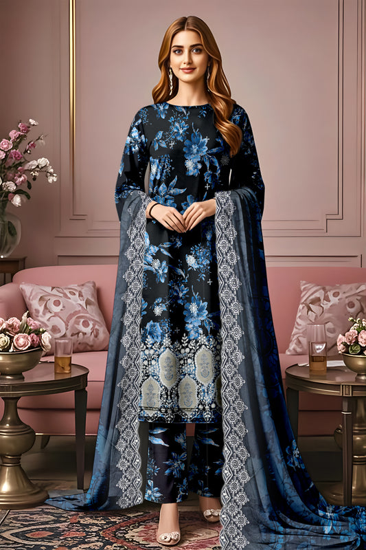 Doriya Viscose Applic Emb 3Pc