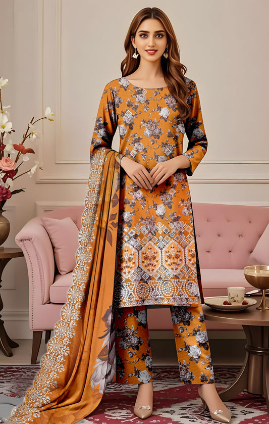 Doriya Viscose Applic Emb 3Pc