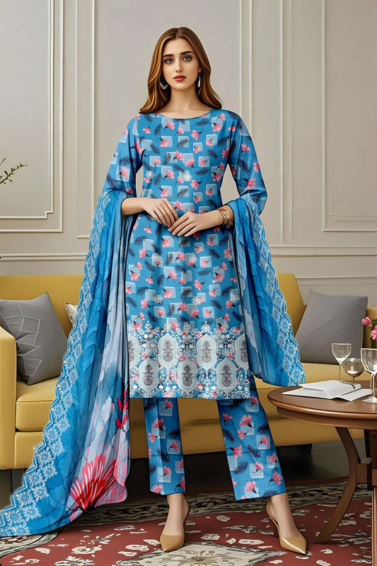 Doriya Viscose Applic Emb 3Pc