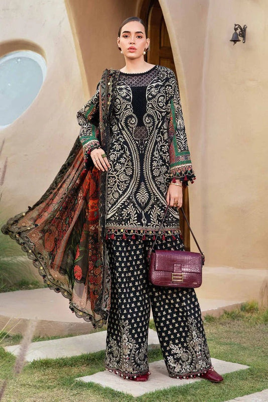 Allover Linen Bana Dora Printed 3Pc