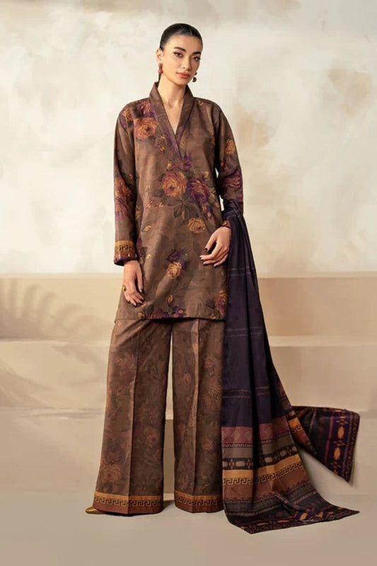 Allover Linen Bana Dora Printed 3Pc