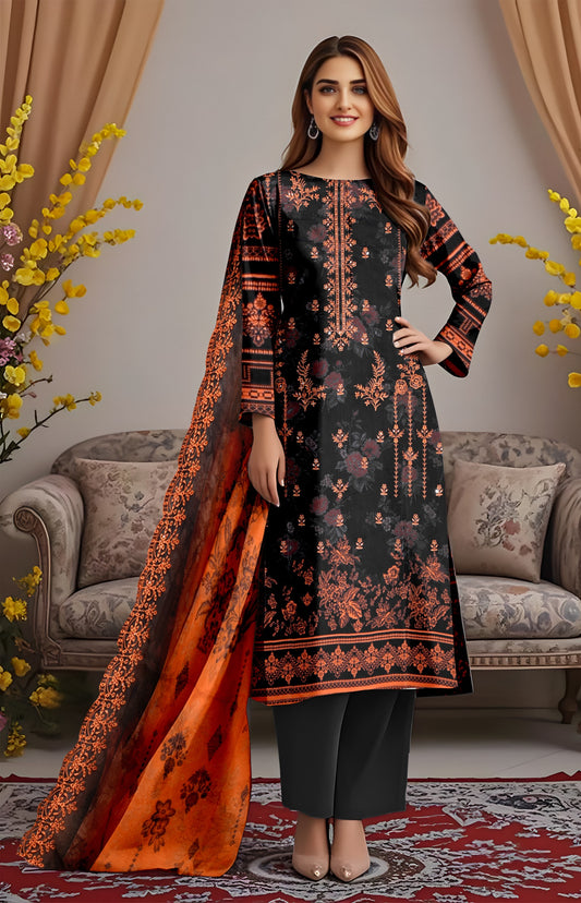 Viscose Embroidery 3Pc Suite