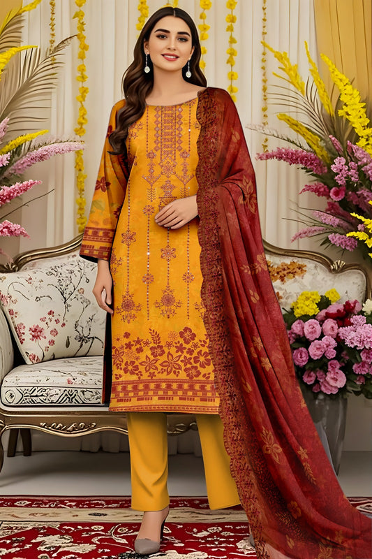 Viscose Embroidery 3Pc Suite