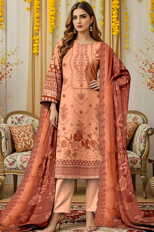 Viscose Embroidery 3Pc Suite