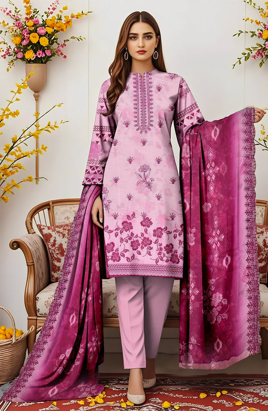 Viscose Embroidery 3Pc Suite
