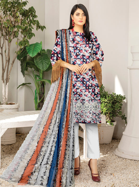 Linen Bana Doriya Applic 3Pc Suite