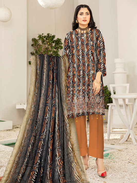 Linen Bana Doriya Applic 3Pc Suite