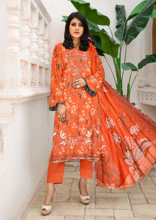 Viscose Applic Embroidery 3Pc Suite