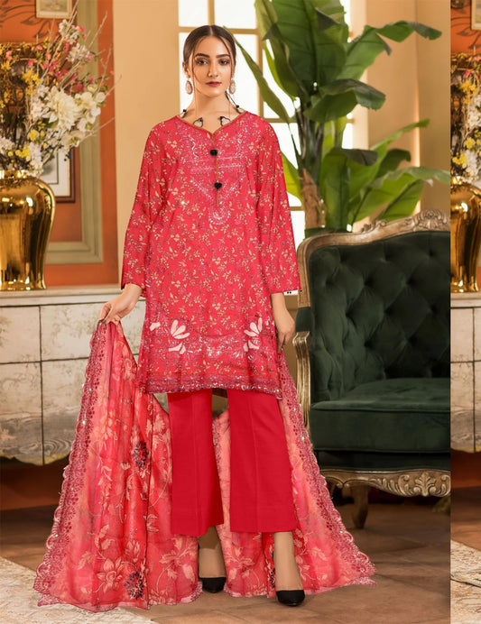 Viscose Applic Embroidery 3Pc Suite
