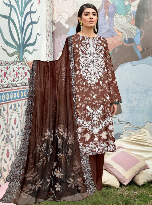 Viscose Applic Embroidery 3Pc Suite