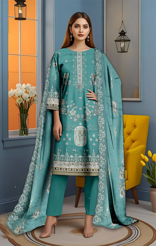 Viscose Applic Embroidery 3Pc Suite